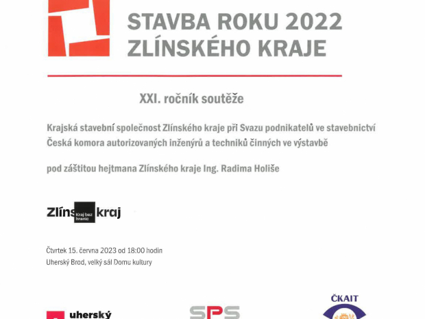 Stavba roku 2022 Zlínského kraje