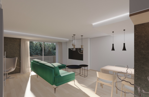 Architektonická studie interiéru bytu