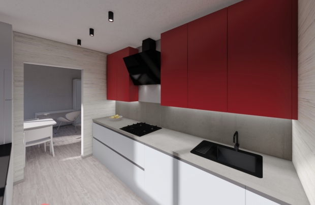 Architektonická studie interiéru bytu